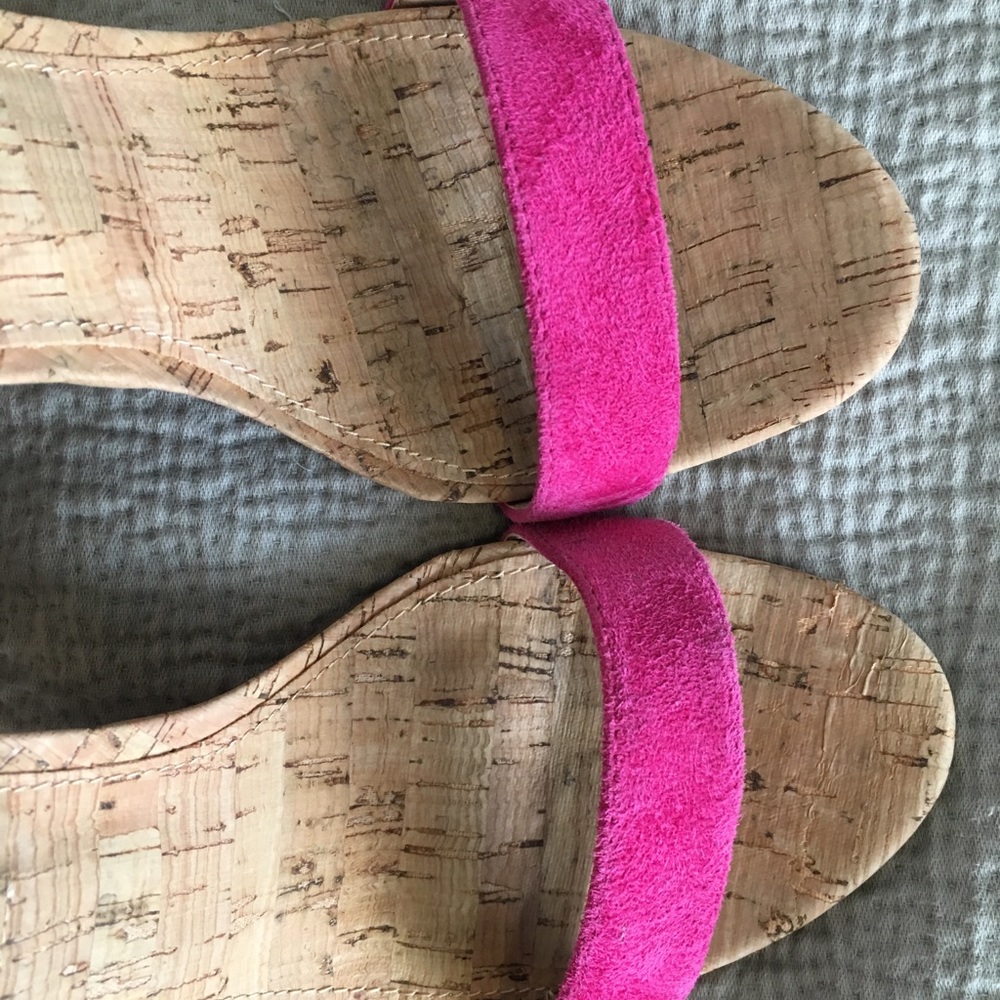 Steve Madden pink suede and cork heel - Picture 3 of 6
